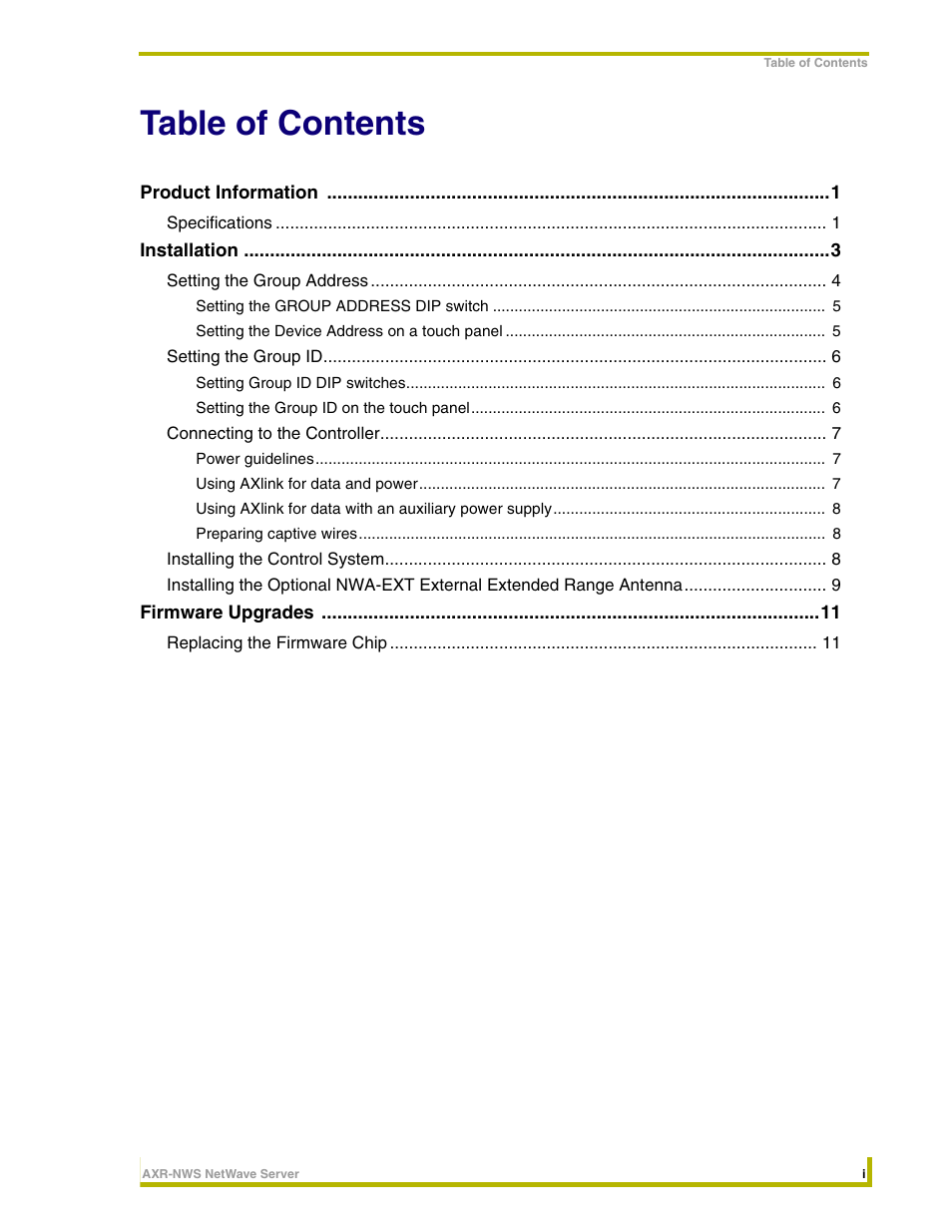 AMX NetWave Server AXR-NWS User Manual | Page 3 / 18