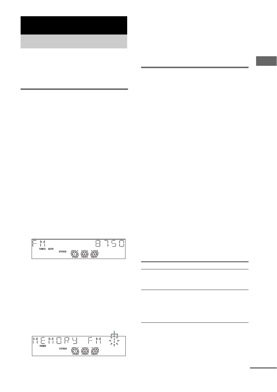 Tuner, Presetting radio stations | Sony HCD-GX750 User Manual | Page 15 / 48