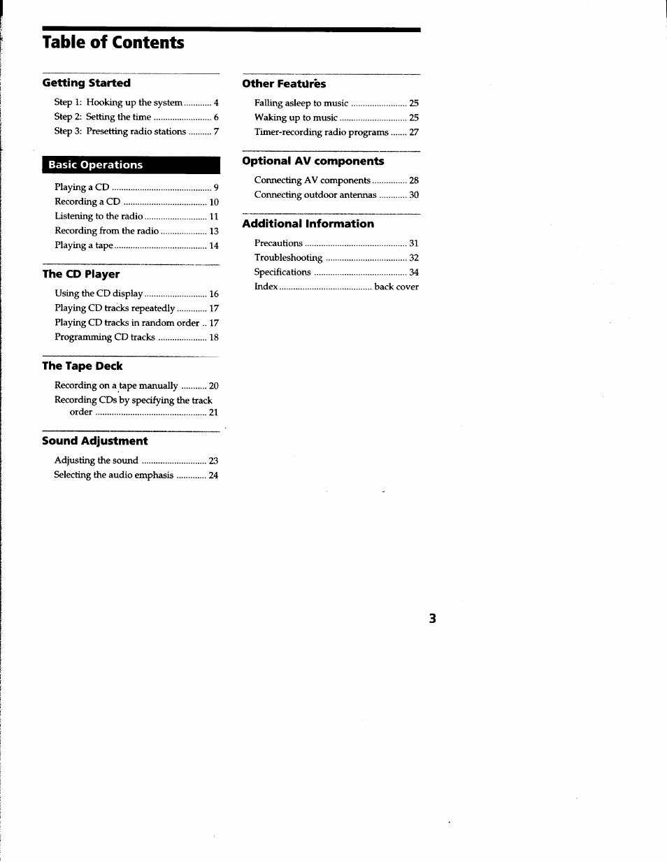 Sony LBT-S3000 User Manual | Page 3 / 36