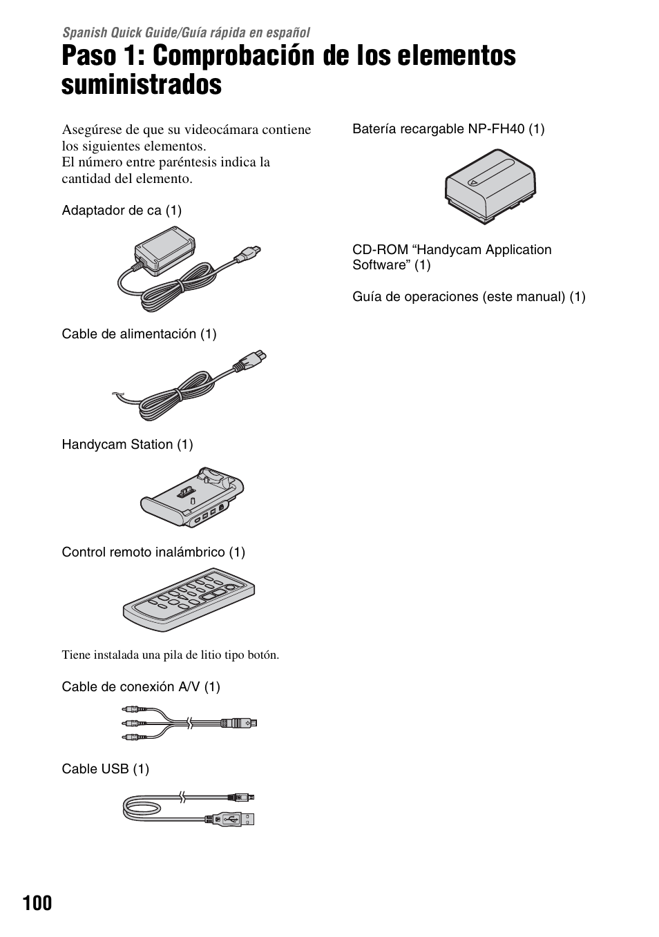 Spanish quick guide/guía rápida en español, Spanish quick guide, Guía rápida en español | Sony DCR-HC48 User Manual | Page 100 / 116