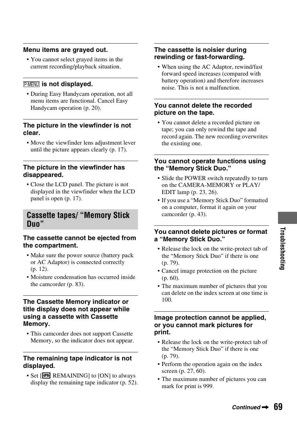 Sony DCR-HC48 User Manual | Page 69 / 116