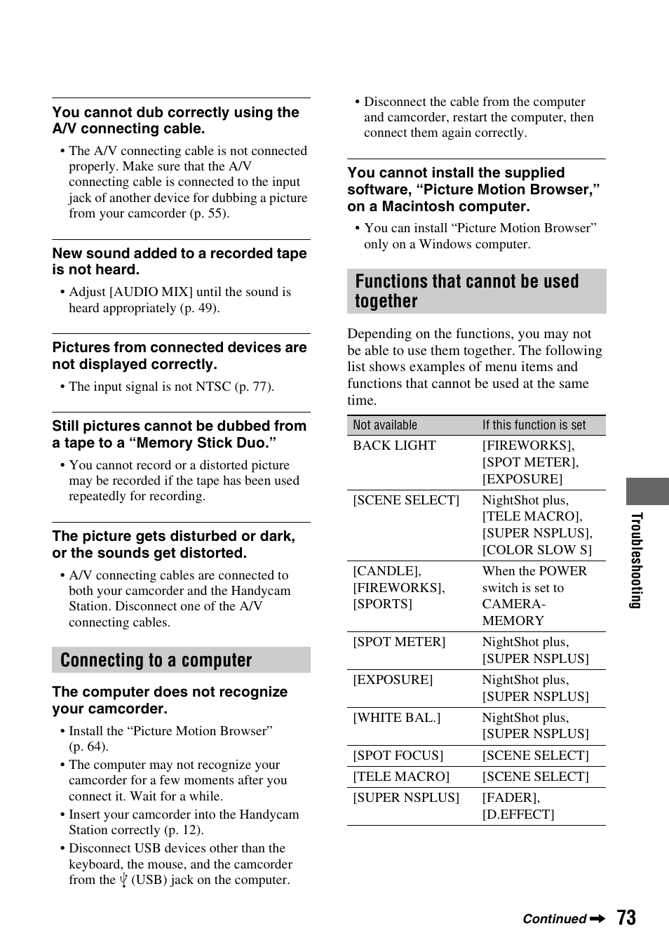 Sony DCR-HC48 User Manual | Page 73 / 116