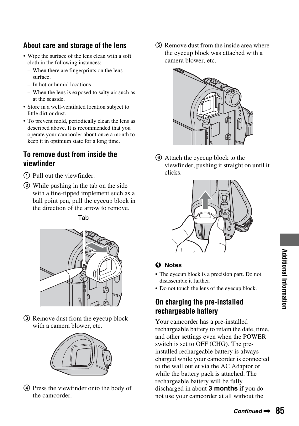 P. 85) | Sony DCR-HC48 User Manual | Page 85 / 116