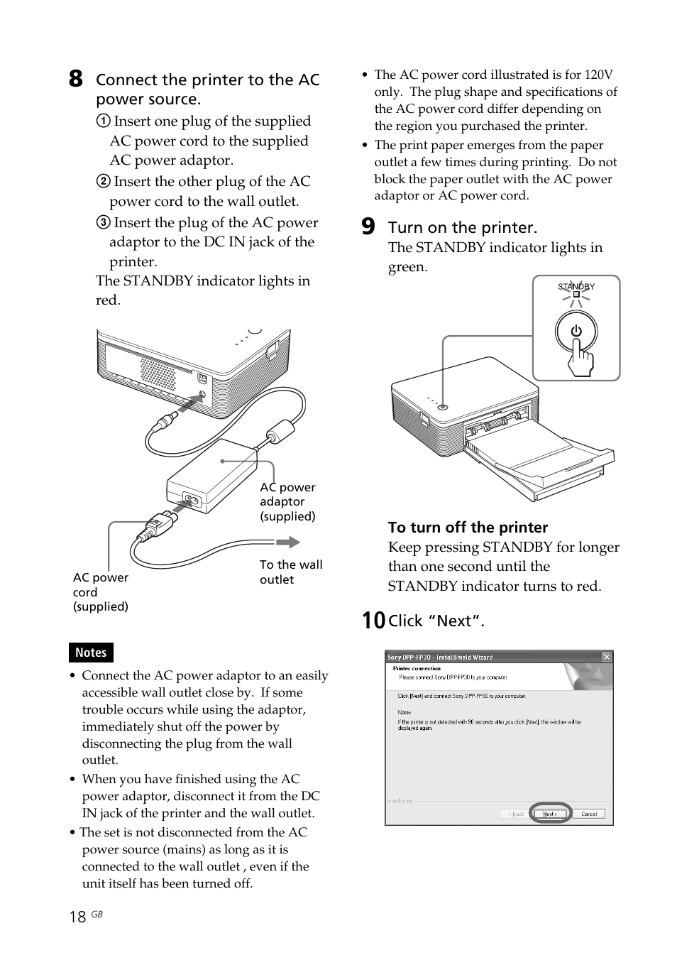 Sony DPP-FP30 User Manual | Page 18 / 50