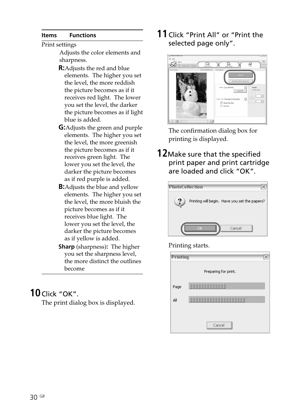 Print setting | Sony DPP-FP30 User Manual | Page 30 / 50