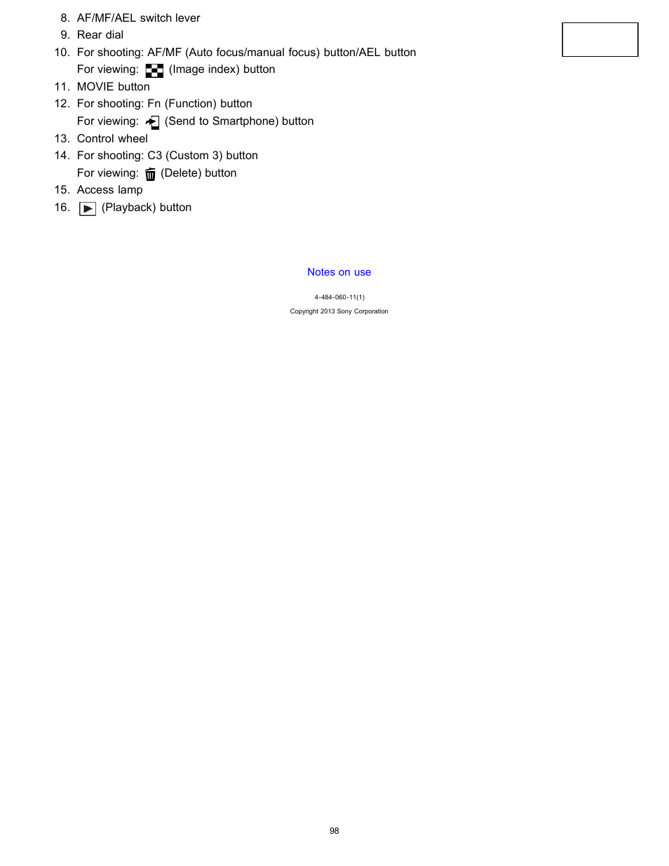 Sony ILCE-7K User Manual | Page 107 / 455