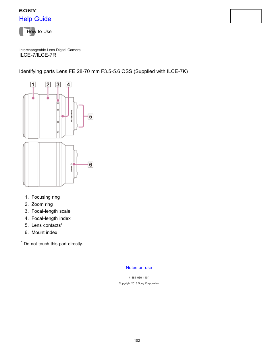 Ilce-7k), Help guide, Find | Sony ILCE-7K User Manual | Page 111 / 455