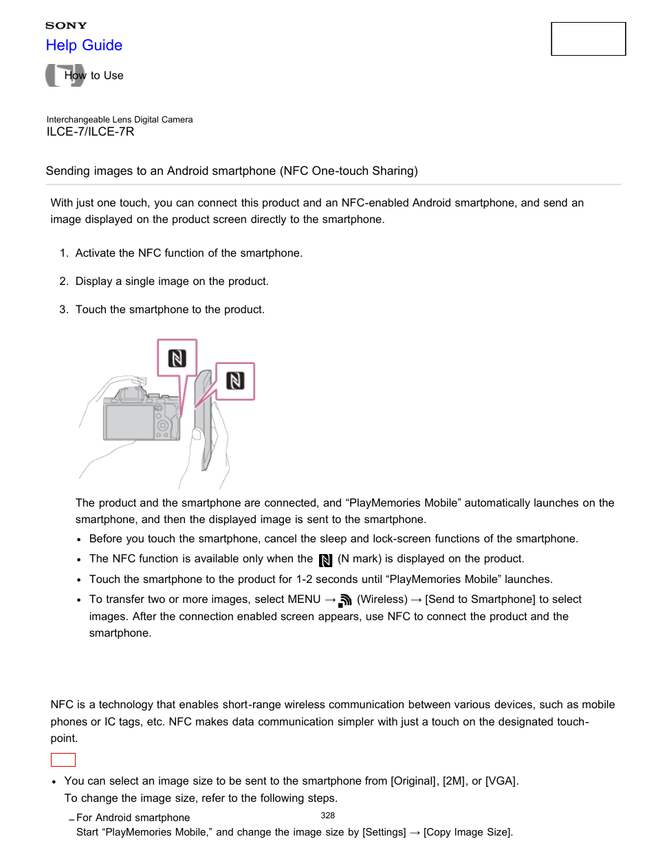 Sharing), Help guide | Sony ILCE-7K User Manual | Page 337 / 455