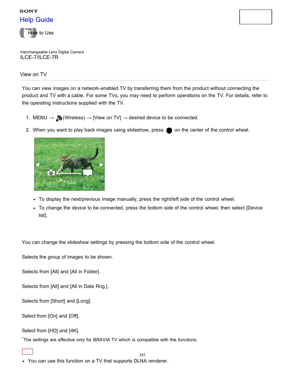 View on tv, Help guide | Sony ILCE-7K User Manual | Page 340 / 455