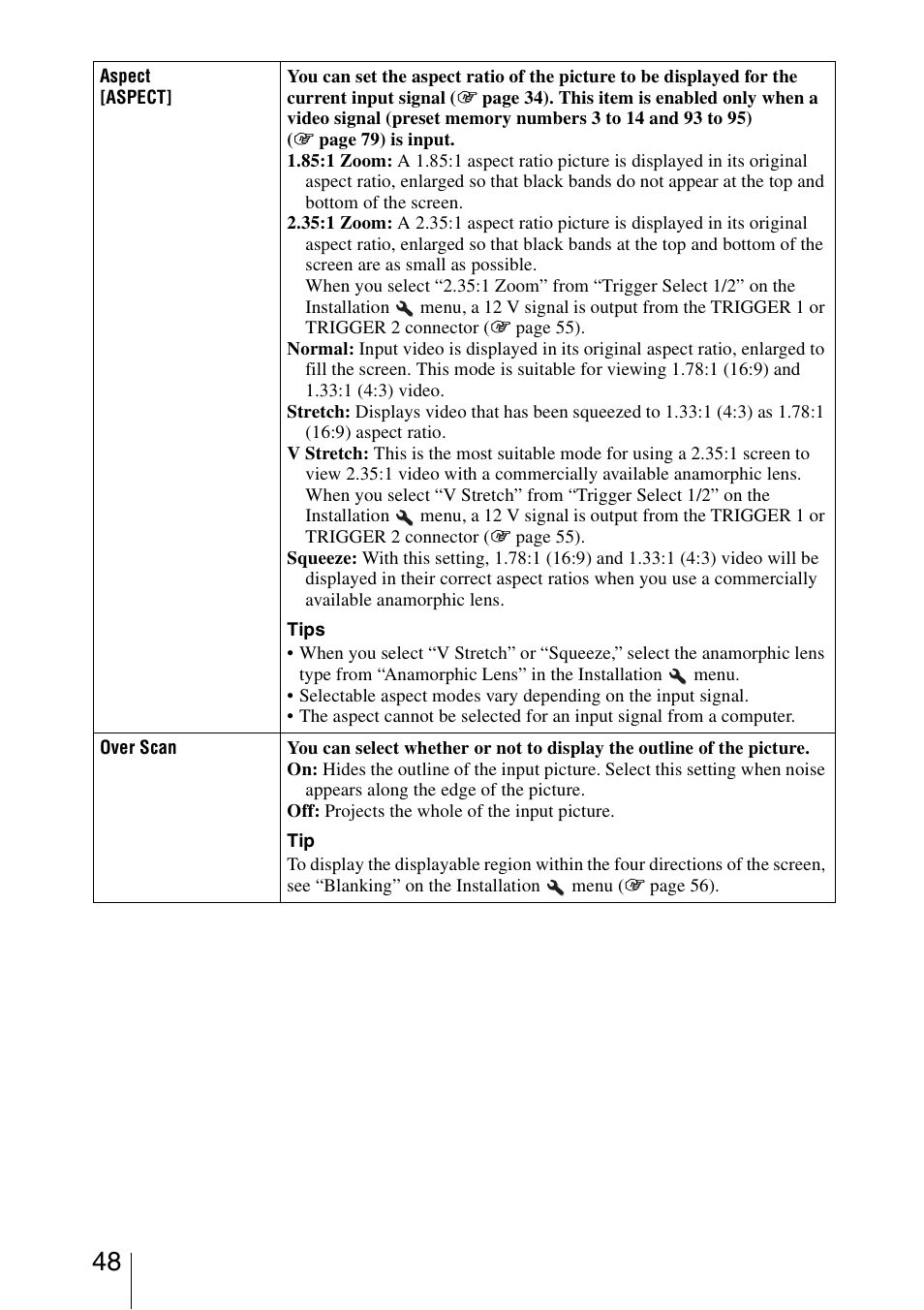 Sony VPL-VW1000ES User Manual | Page 48 / 99