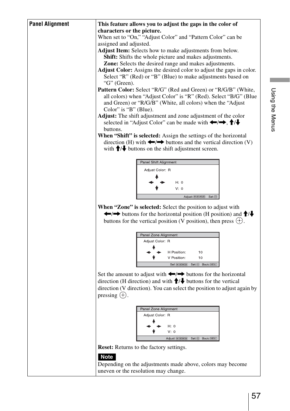 Sony VPL-VW1000ES User Manual | Page 57 / 99