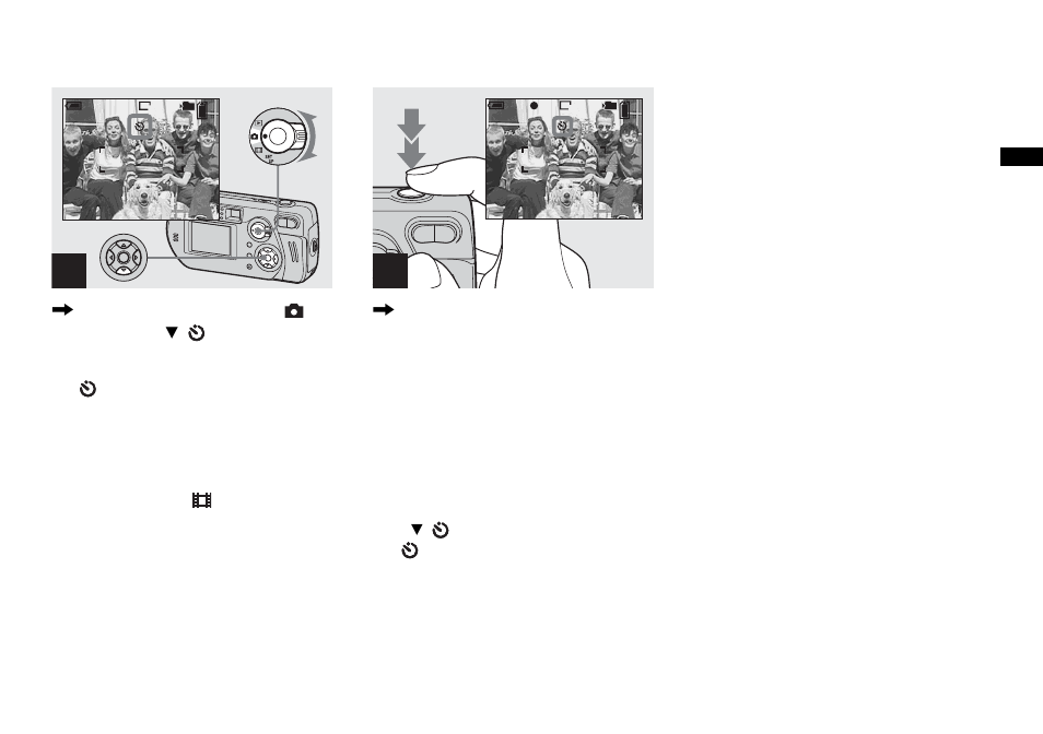 Using the self-timer | Sony DSC-P72 User Manual | Page 31 / 120