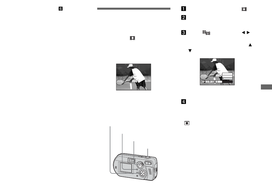 Shooting in multi burst mode, Multi burst | Sony DSC-P72 User Manual | Page 55 / 120