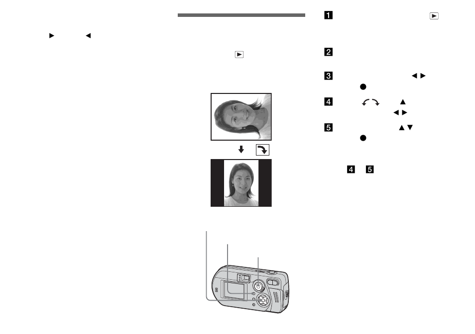 Rotating still images, Rotating still images – rotate | Sony DSC-P72 User Manual | Page 64 / 120