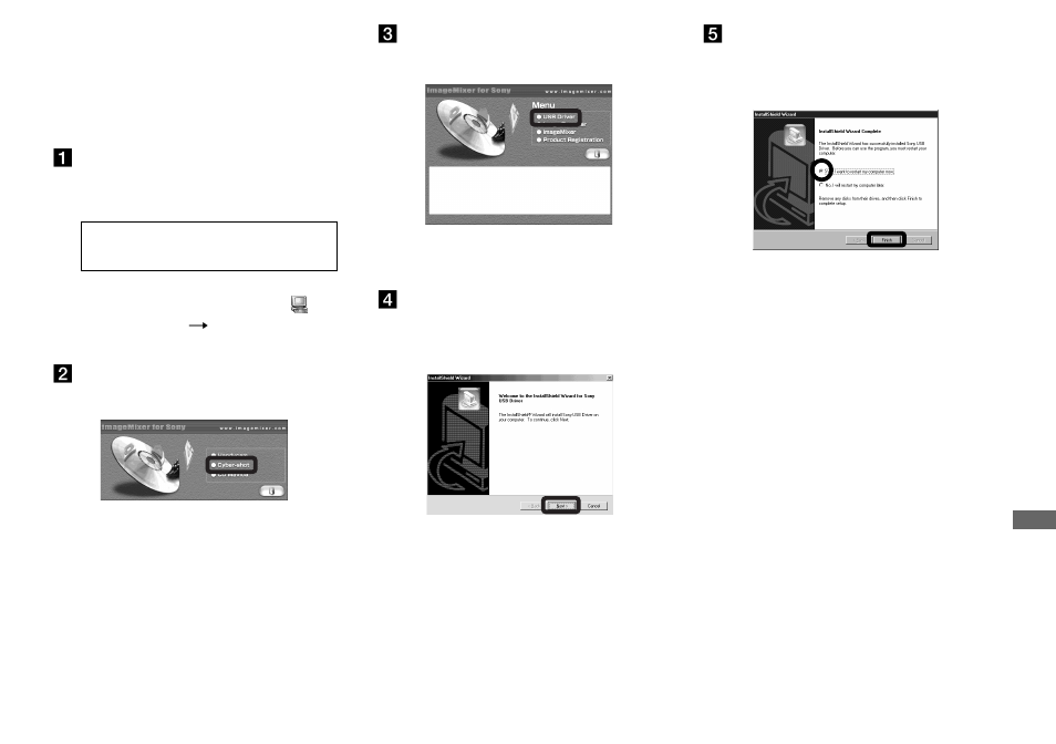 Installing the usb driver | Sony DSC-P72 User Manual | Page 79 / 120