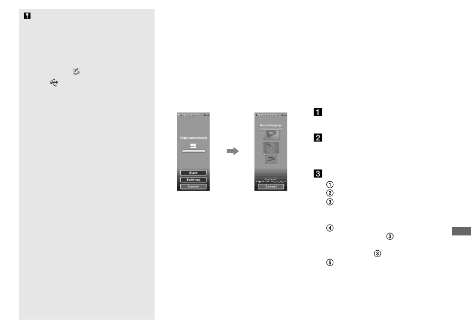 Copying images using “image transfer | Sony DSC-P72 User Manual | Page 83 / 120