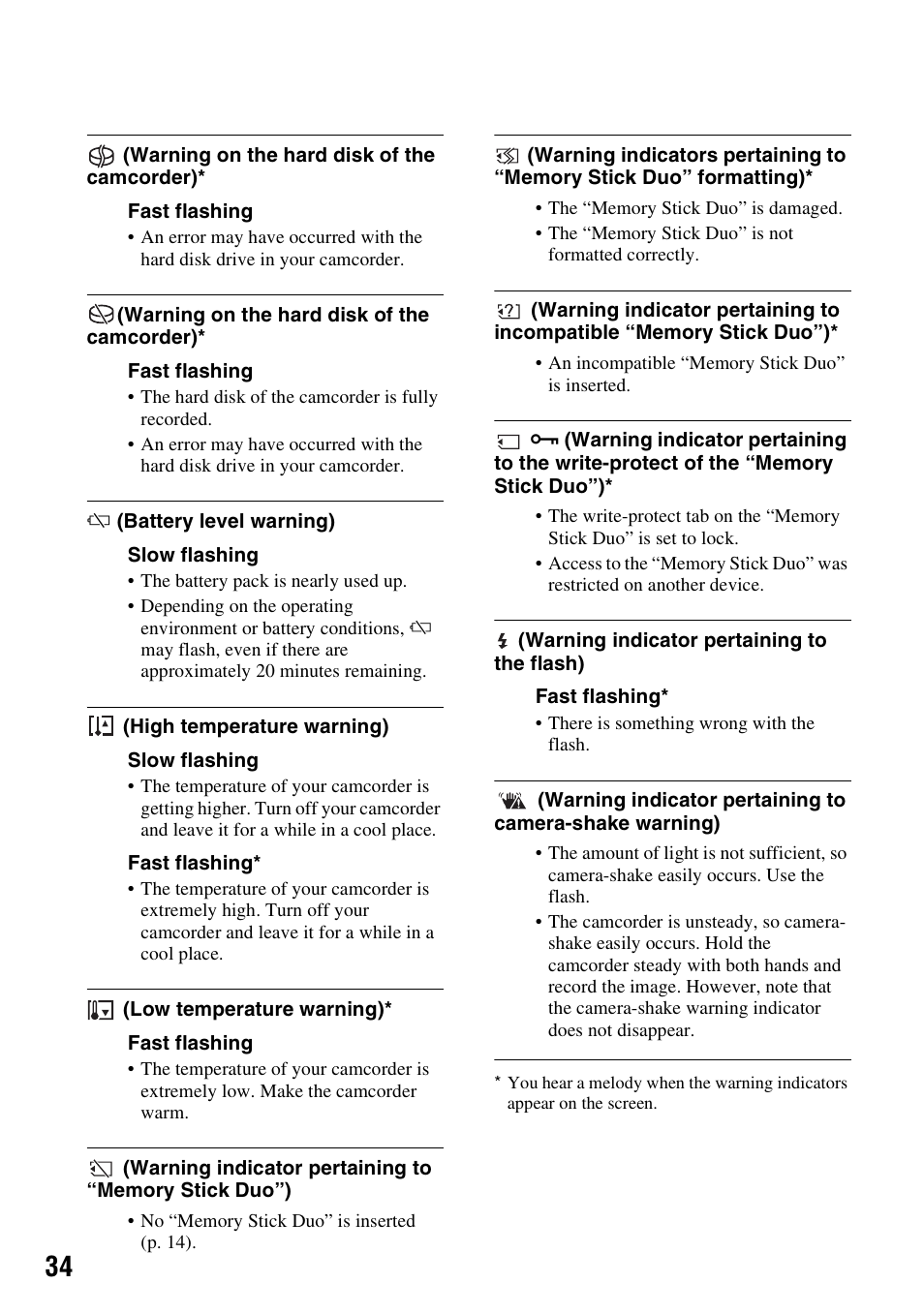Sony HDR-SR5 User Manual | Page 34 / 40