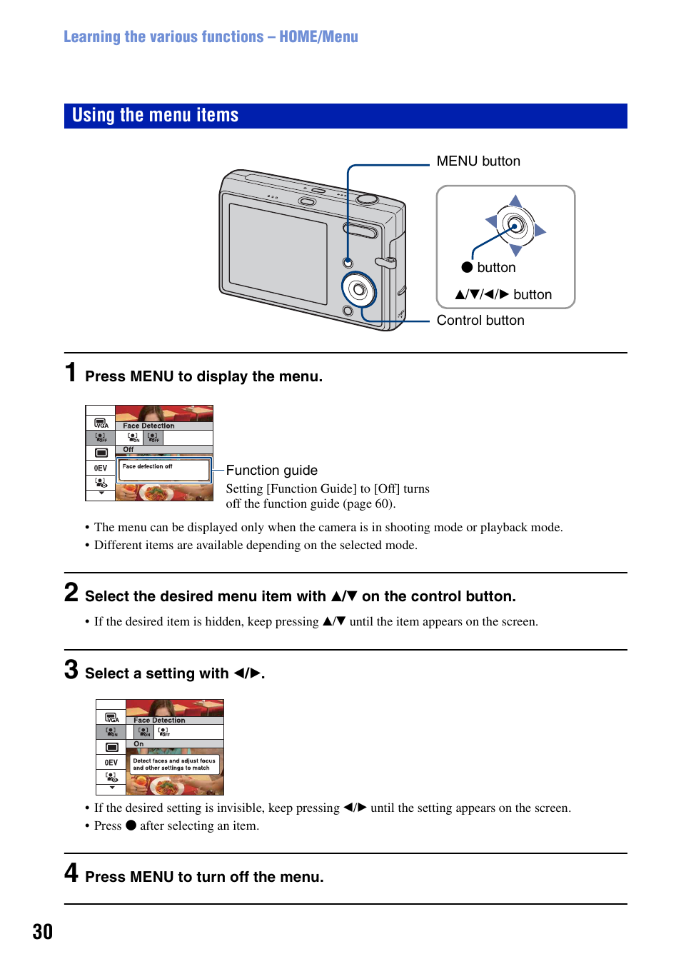 Sony DSC-T20 User Manual | Page 30 / 119
