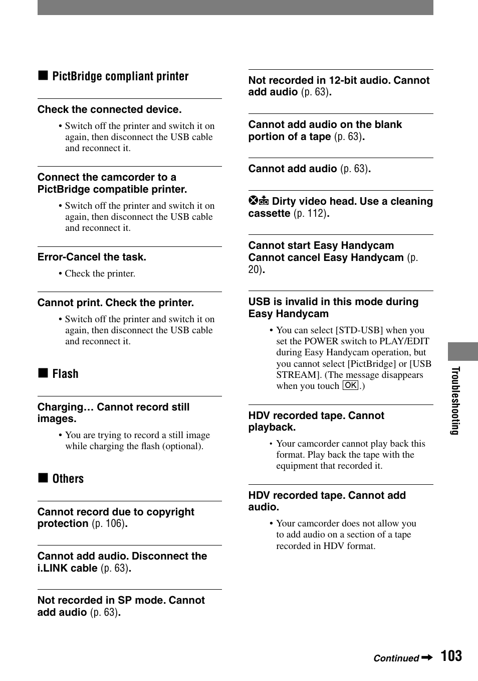 Sony DCR-HC32 User Manual | Page 103 / 123