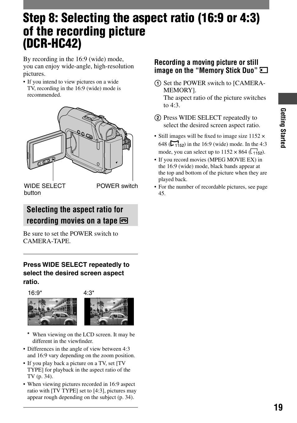 Sony DCR-HC32 User Manual | Page 19 / 123