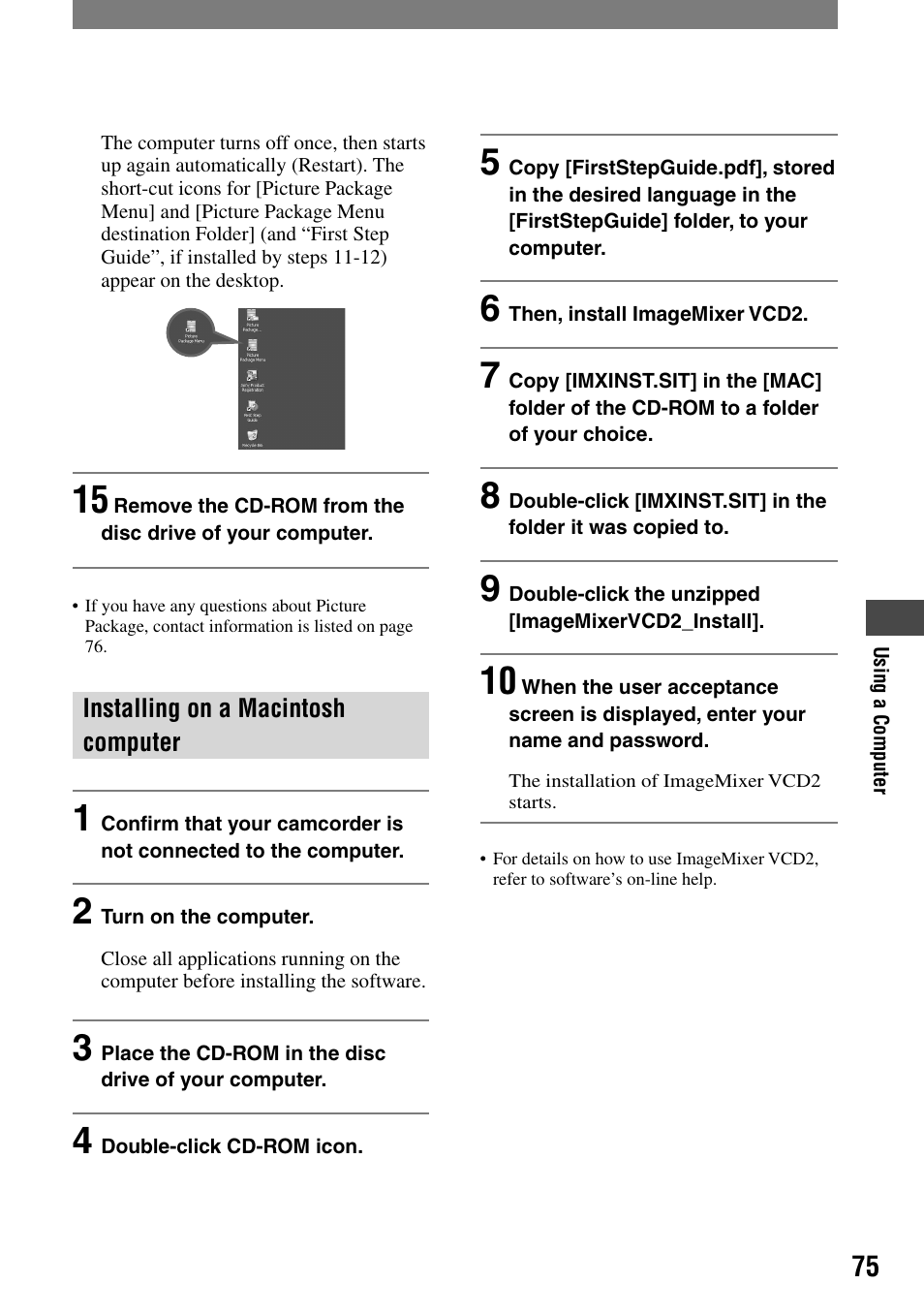 Sony DCR-HC32 User Manual | Page 75 / 123