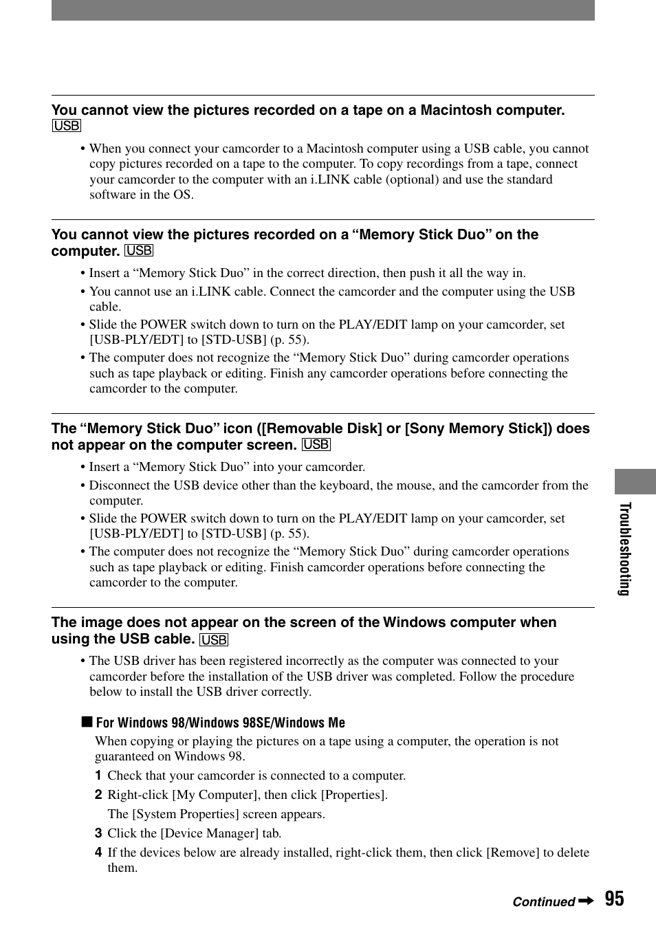 Sony DCR-HC32 User Manual | Page 95 / 123