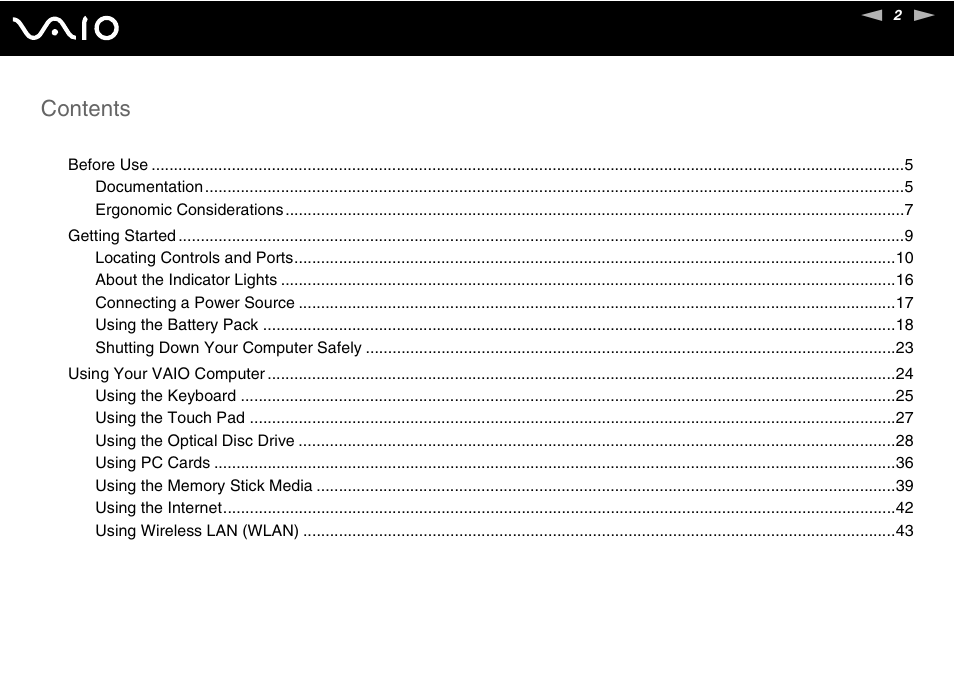 Sony VGN-FS920 User Manual | Page 2 / 149