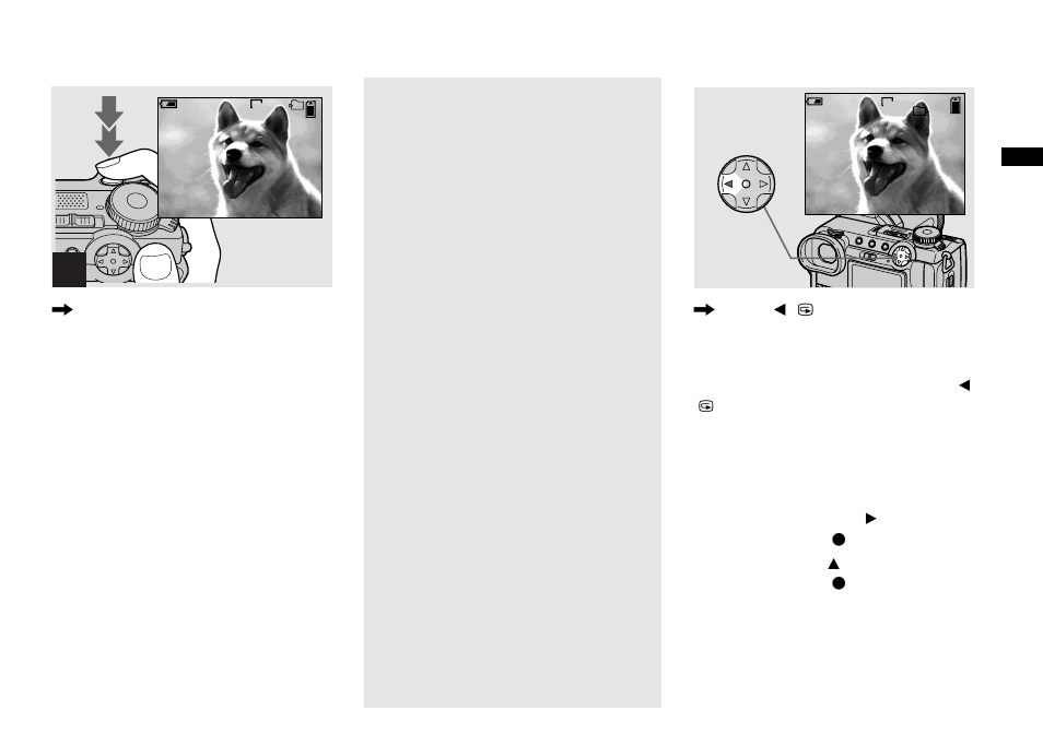 Checking the last image you shot — quick review, Checking the last image you shot, Quick review | Auto focus | Sony DSC-F717 User Manual | Page 21 / 124
