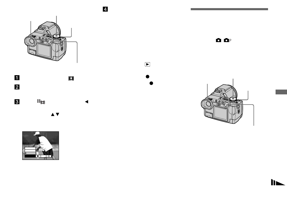 Shooting three images continuously, Burst | Sony DSC-F717 User Manual | Page 59 / 124