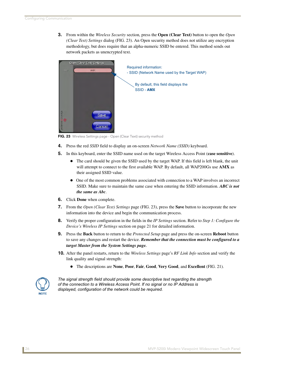 AMX MODERO VIEWPOINT WIDESCREEN TOUCH PANEL MVP-5200I User Manual | Page 34 / 184