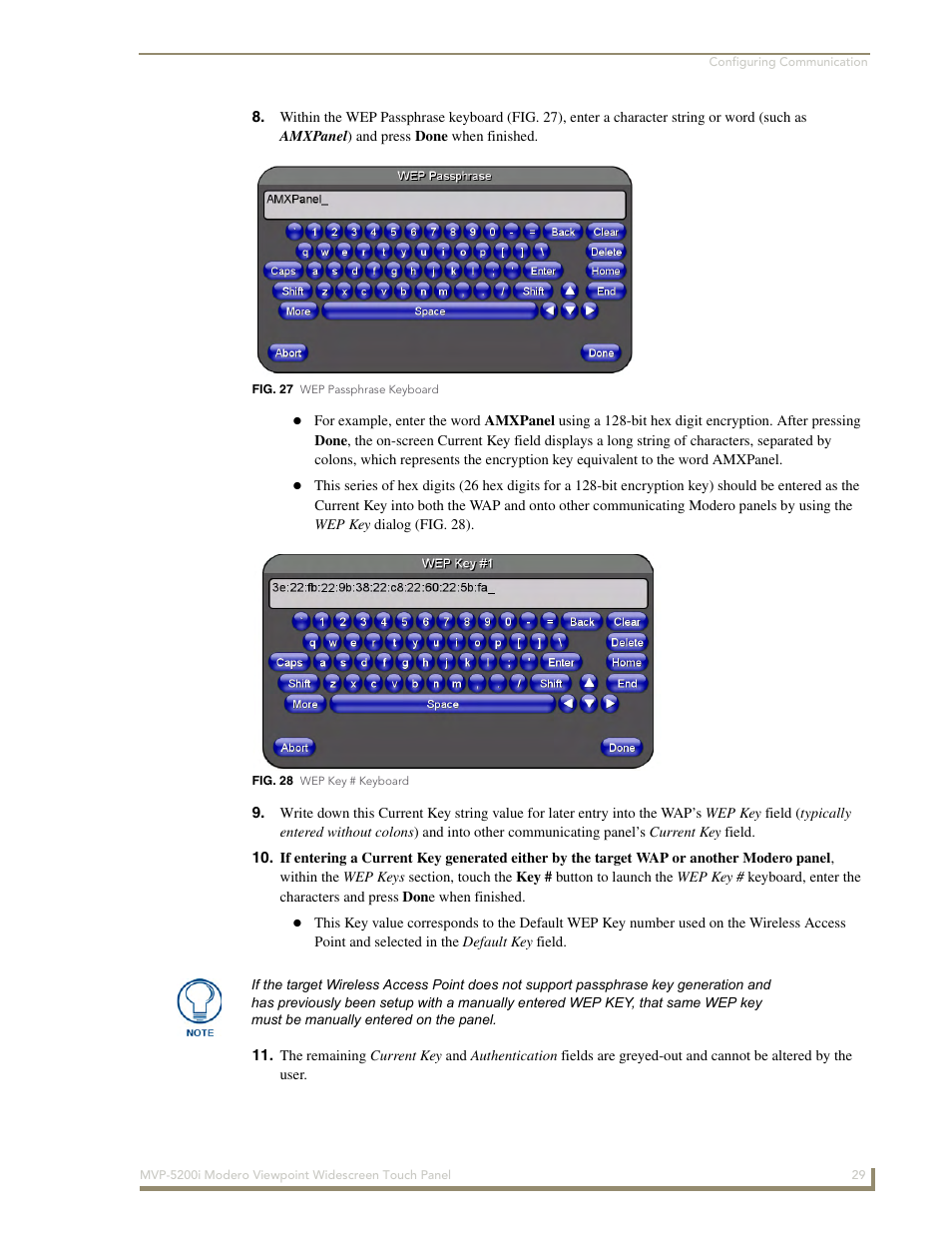 AMX MODERO VIEWPOINT WIDESCREEN TOUCH PANEL MVP-5200I User Manual | Page 37 / 184