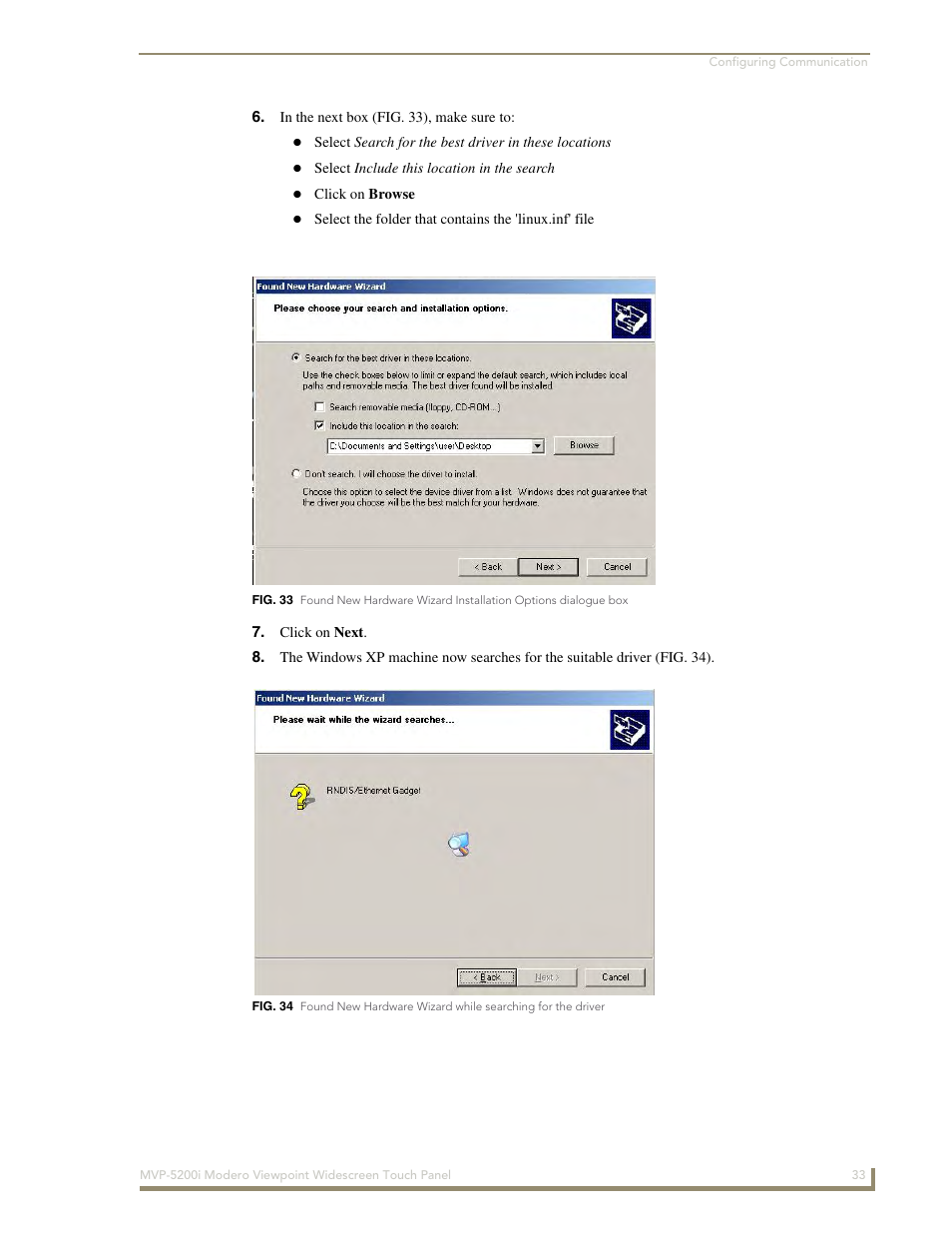 AMX MODERO VIEWPOINT WIDESCREEN TOUCH PANEL MVP-5200I User Manual | Page 41 / 184