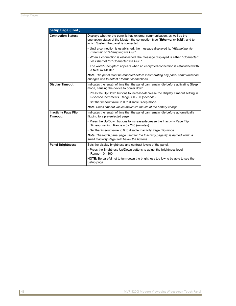 AMX MODERO VIEWPOINT WIDESCREEN TOUCH PANEL MVP-5200I User Manual | Page 56 / 184