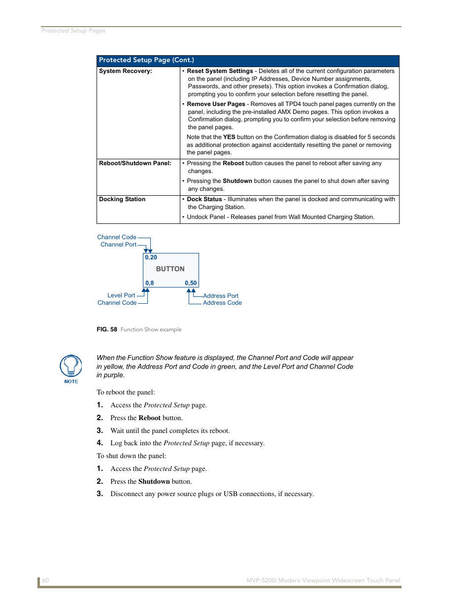 AMX MODERO VIEWPOINT WIDESCREEN TOUCH PANEL MVP-5200I User Manual | Page 68 / 184