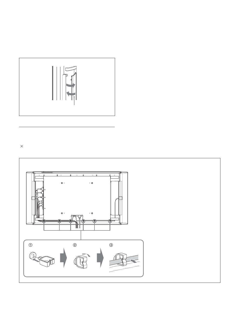 Administración de cables, Uso de los portacables | Sony FWD-50PX1 User Manual | Page 214 / 348