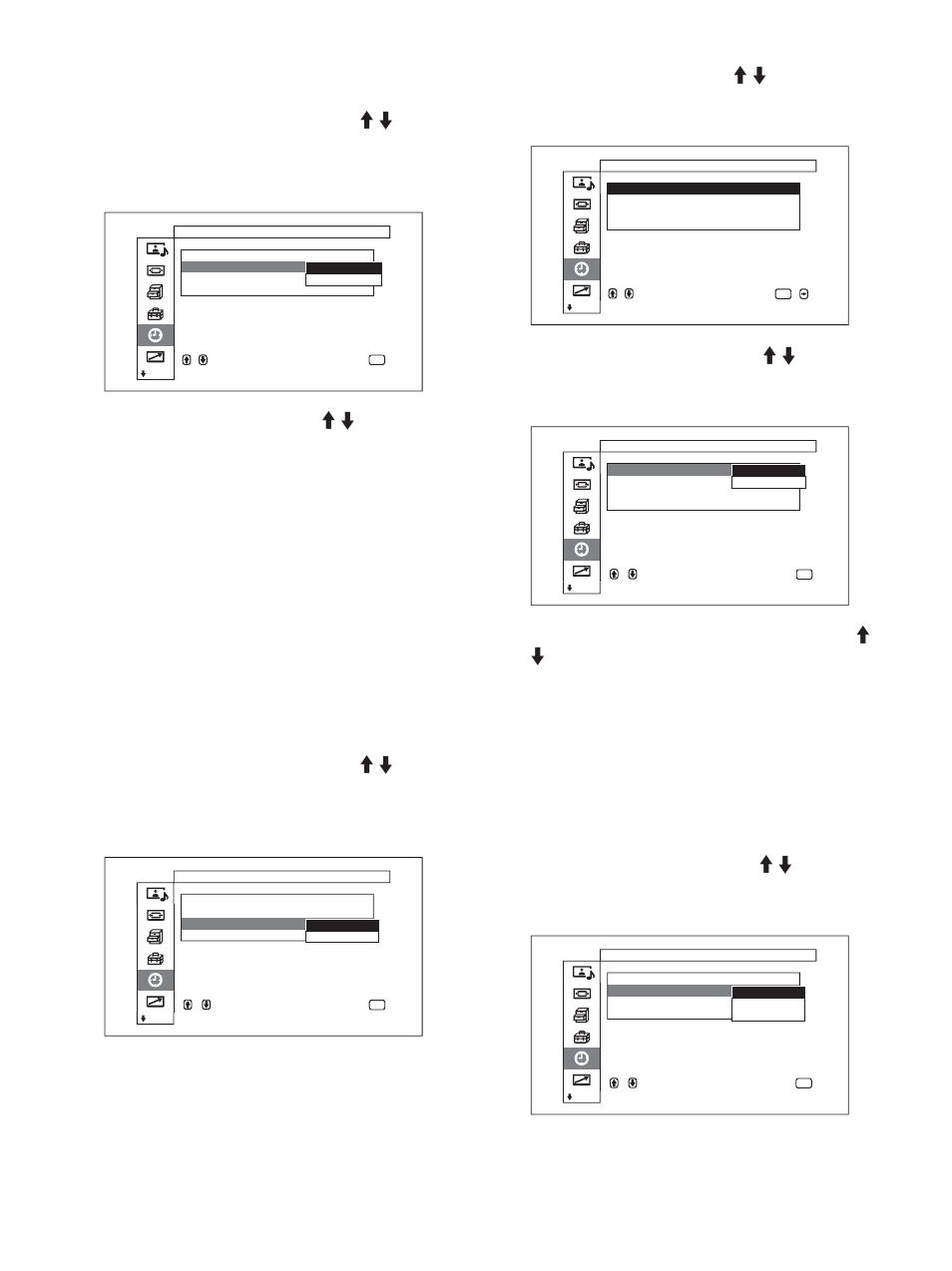 Visualizzazione dell’ora, Funzione timer att/dis | Sony FWD-50PX1 User Manual | Page 292 / 348