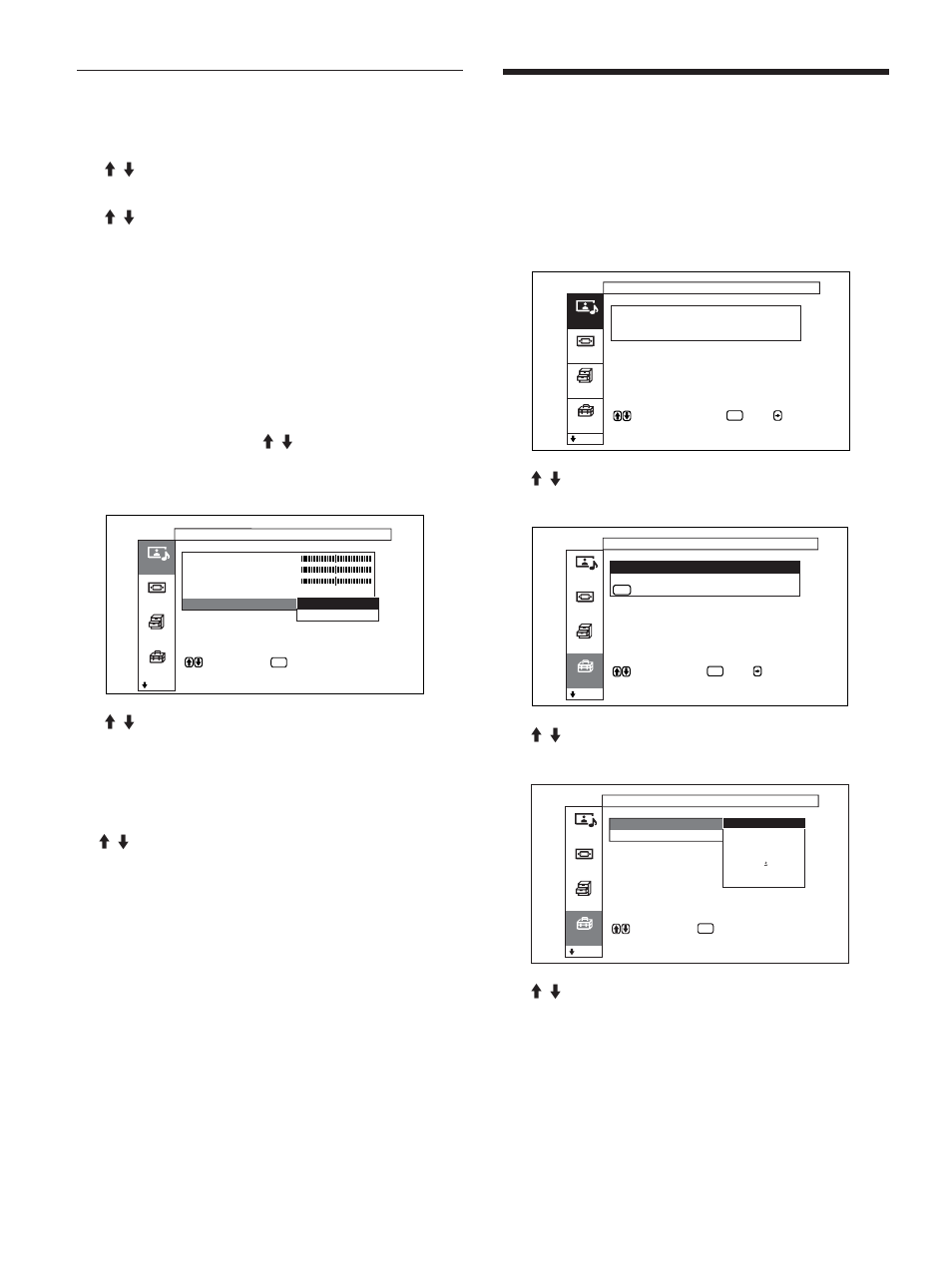 調整した音質を出荷時の設定に戻す, メニュー表示の言語を選ぶ, サラウンド | Sony FWD-50PX1 User Manual | Page 40 / 348