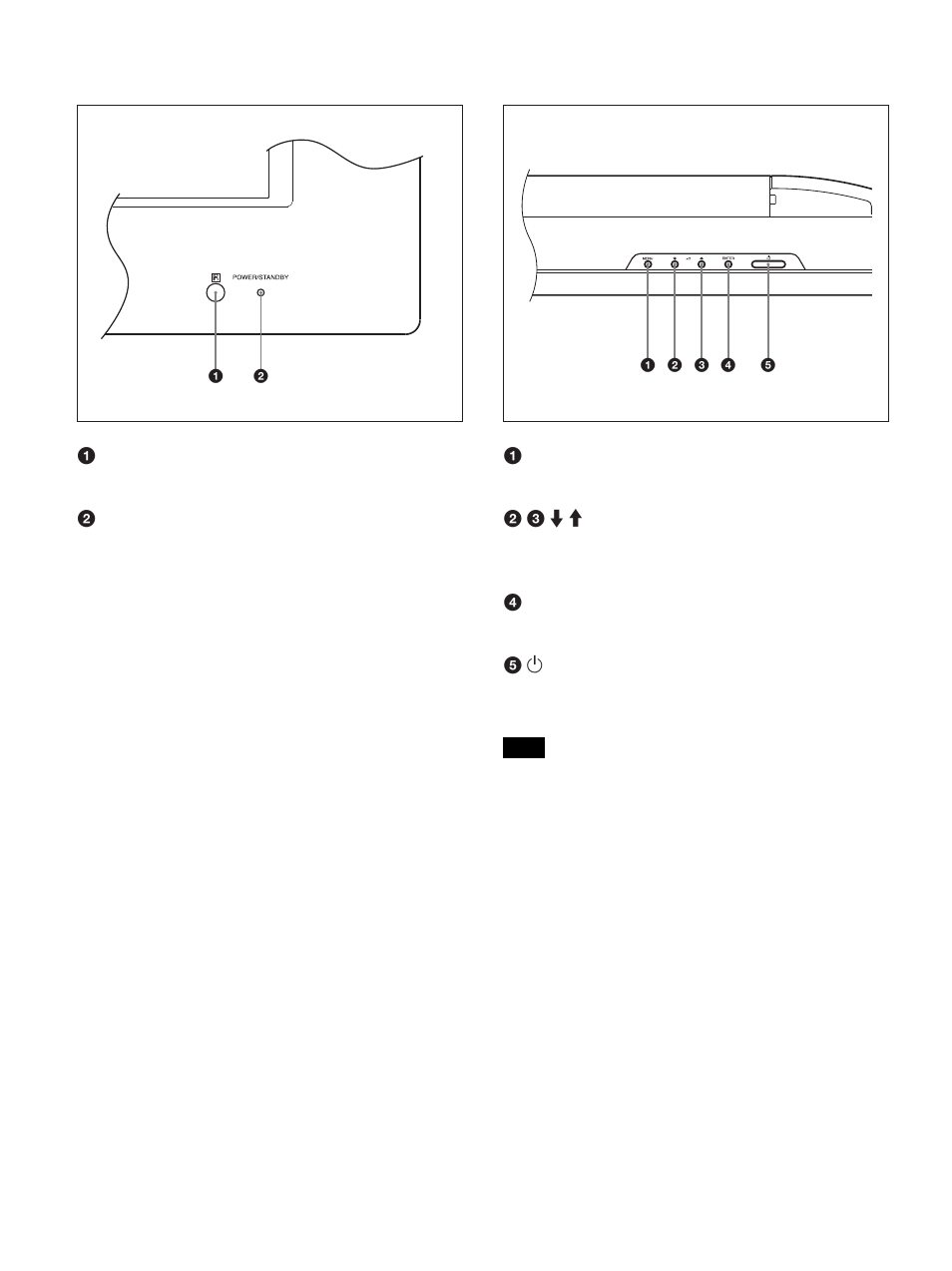 Indicator section, Control button section (top) | Sony FWD-50PX1 User Manual | Page 58 / 348