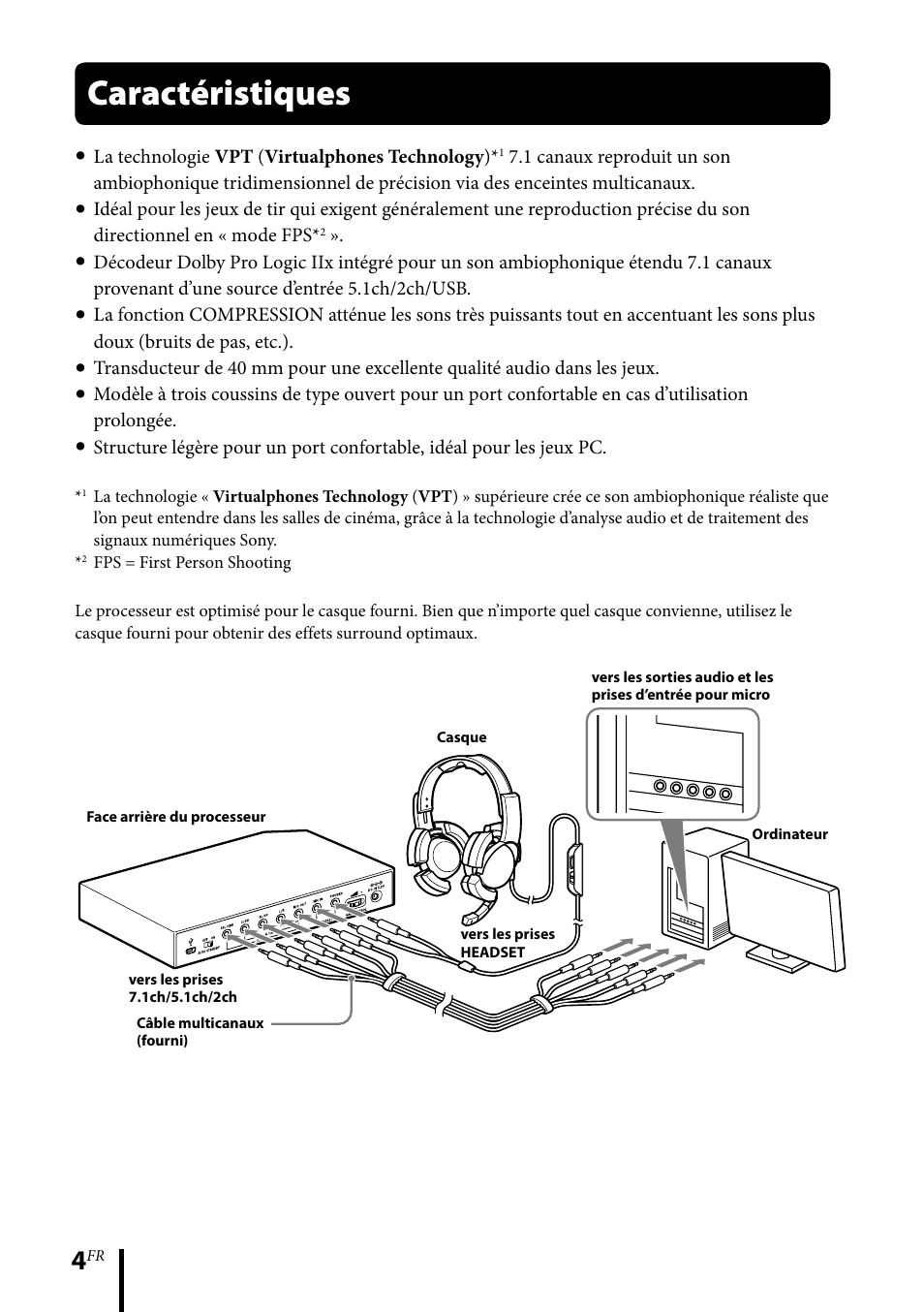 Caractéristiques | Sony DR-GA500 User Manual | Page 26 / 92