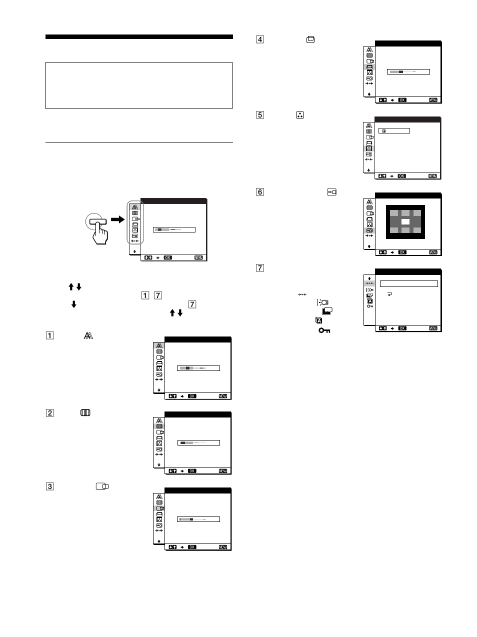 Customizing your monitor, Navigating the menu | Sony SDM-S81R User Manual | Page 10 / 104