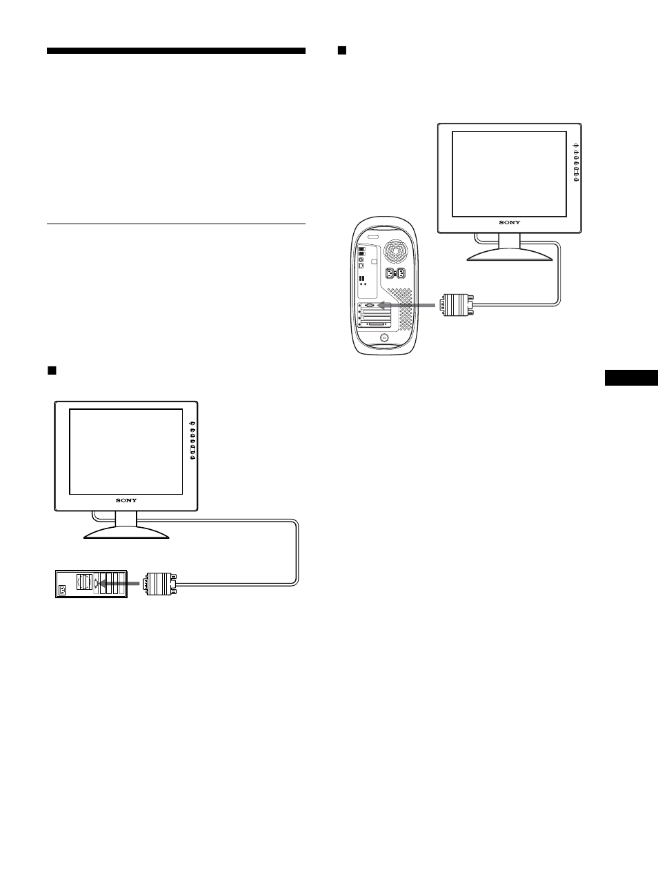 Setup, Step 1: connect the display to your computer | Sony SDM-S81R User Manual | Page 7 / 104