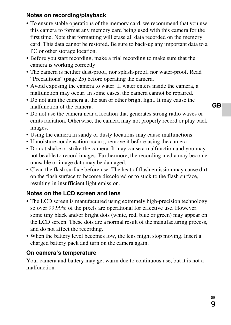 Sony DSC-W370 User Manual | Page 9 / 60