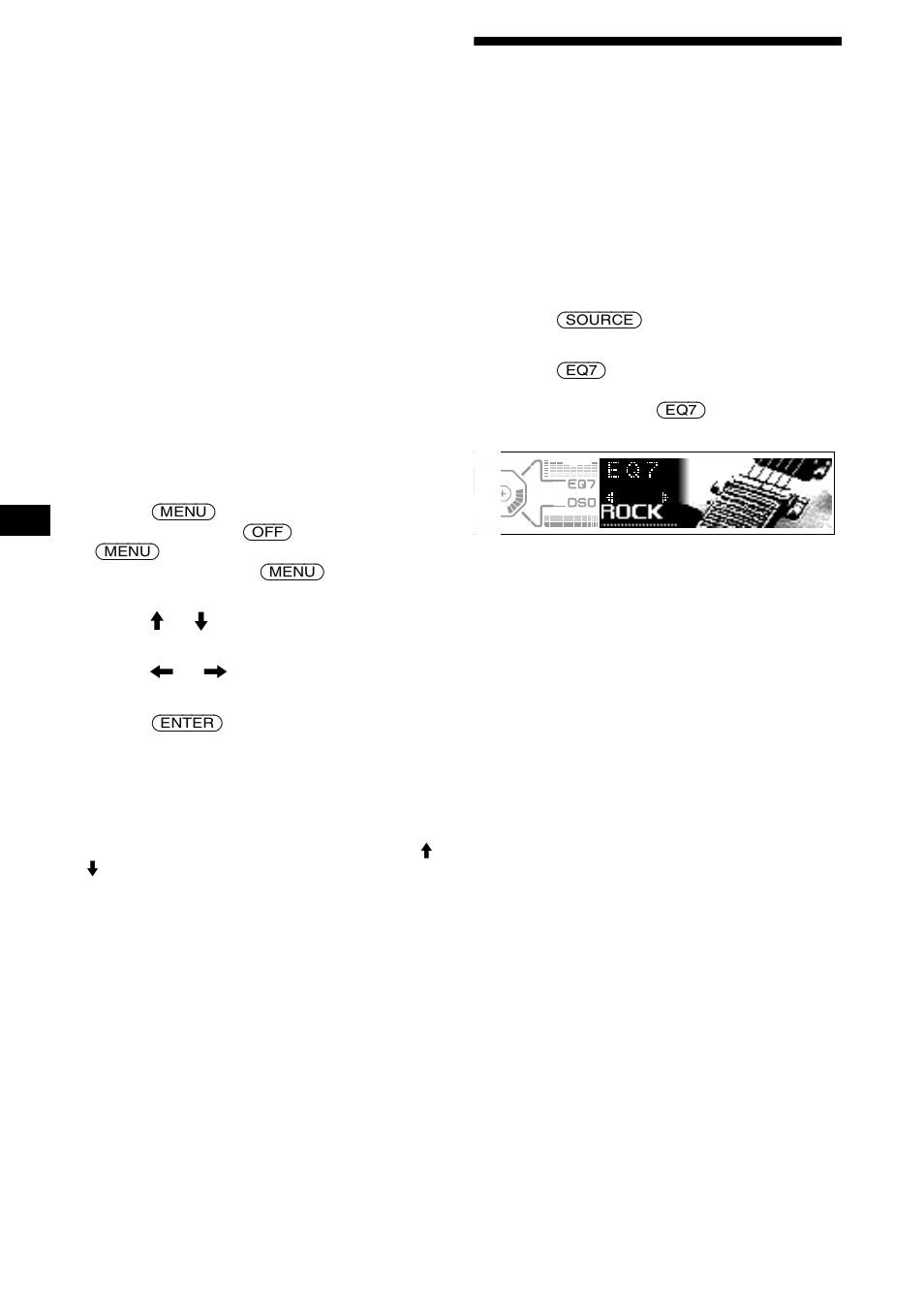 Setting the equalizer (eq7) | Sony CDX-M800 User Manual | Page 18 / 84