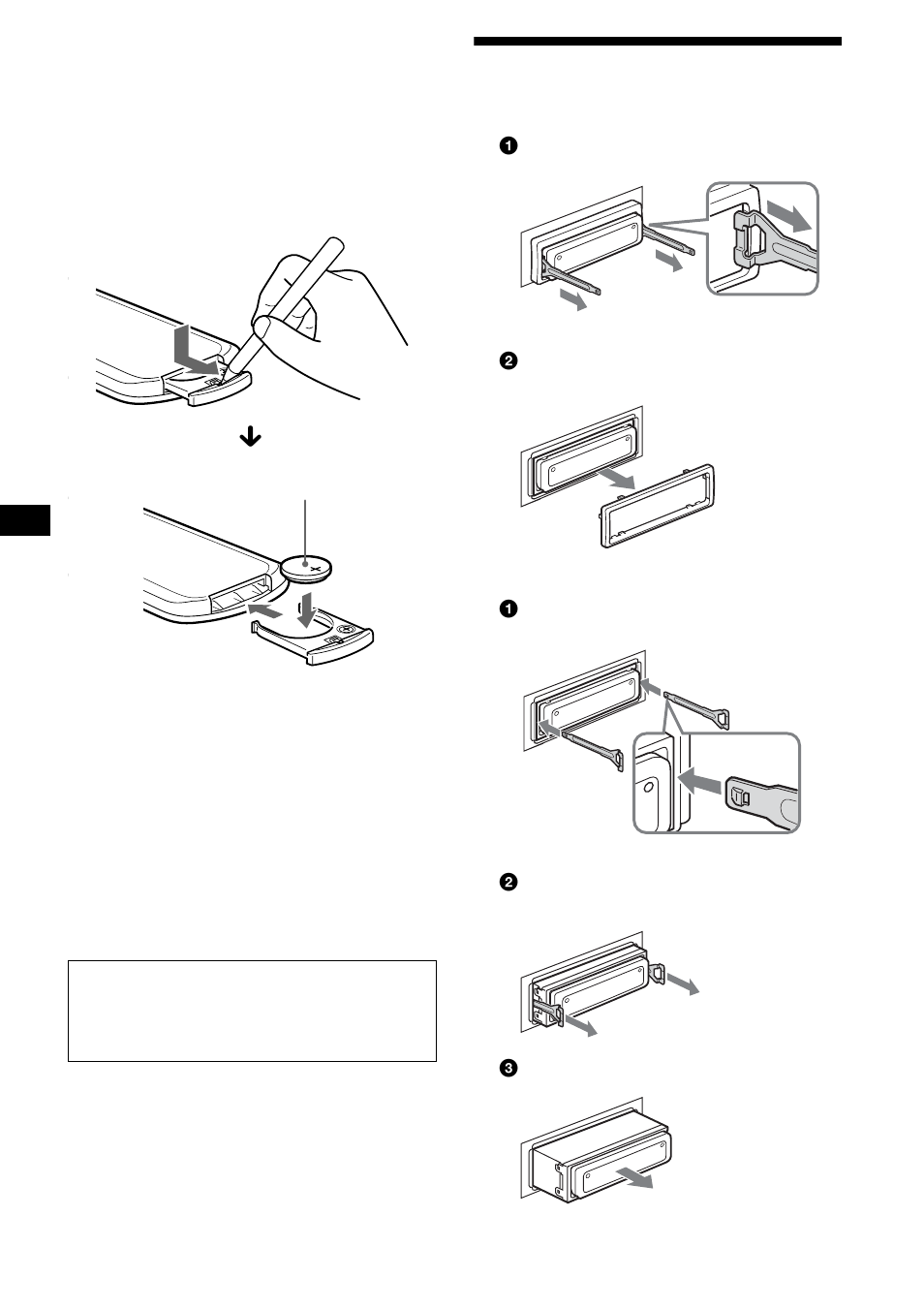 Removing the unit | Sony CDX-M800 User Manual | Page 22 / 84