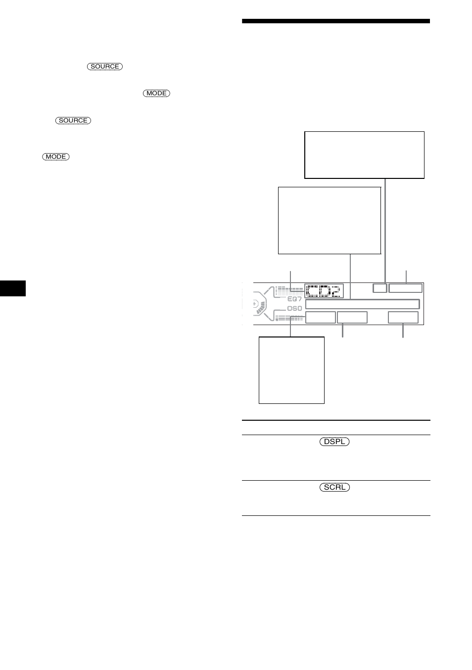 Rubriques d’affichage | Sony CDX-M800 User Manual | Page 36 / 84