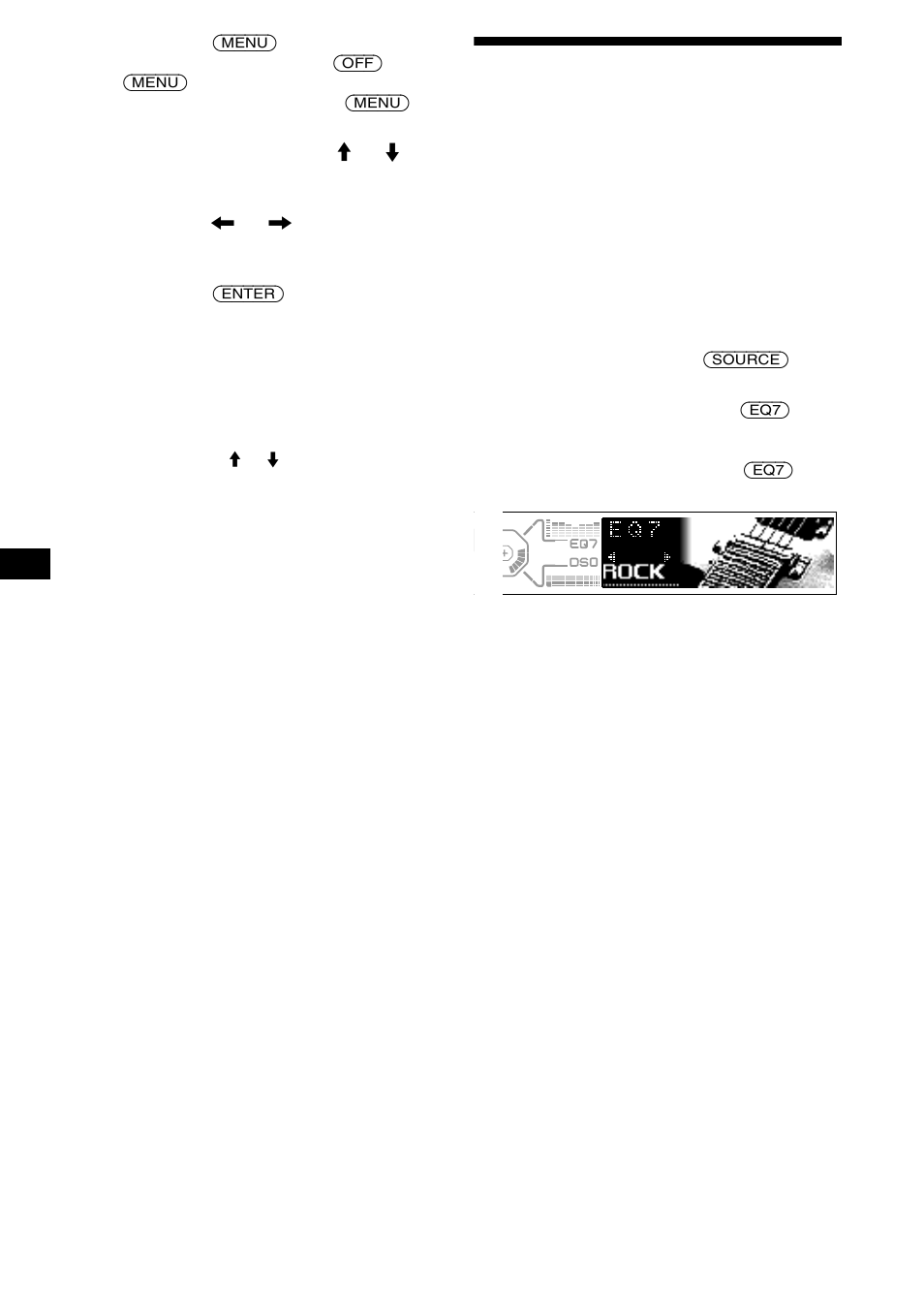 Réglage de l’égaliseur (eq7) | Sony CDX-M800 User Manual | Page 46 / 84