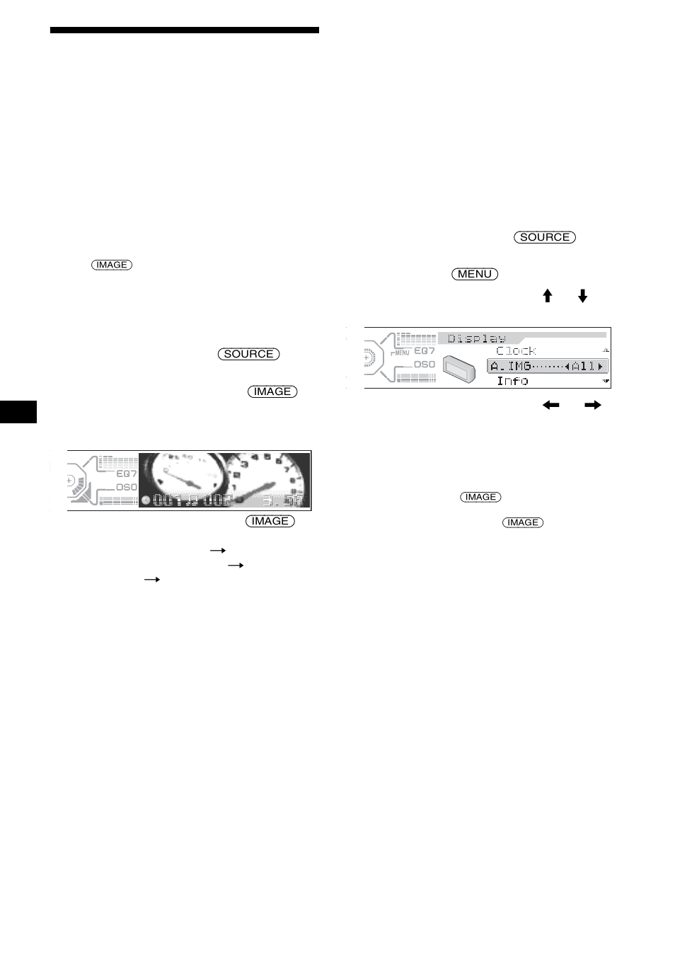 Sélection du mode d’affichage et du motif, D’affichage | Sony CDX-M800 User Manual | Page 48 / 84