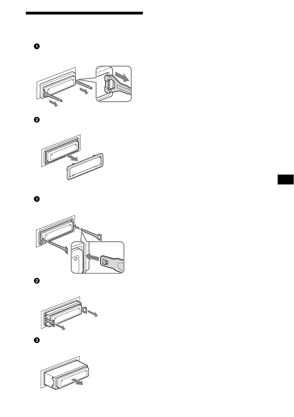 Démontage de l’appareil, 25 démontage de l’appareil | Sony CDX-M800 User Manual | Page 51 / 84