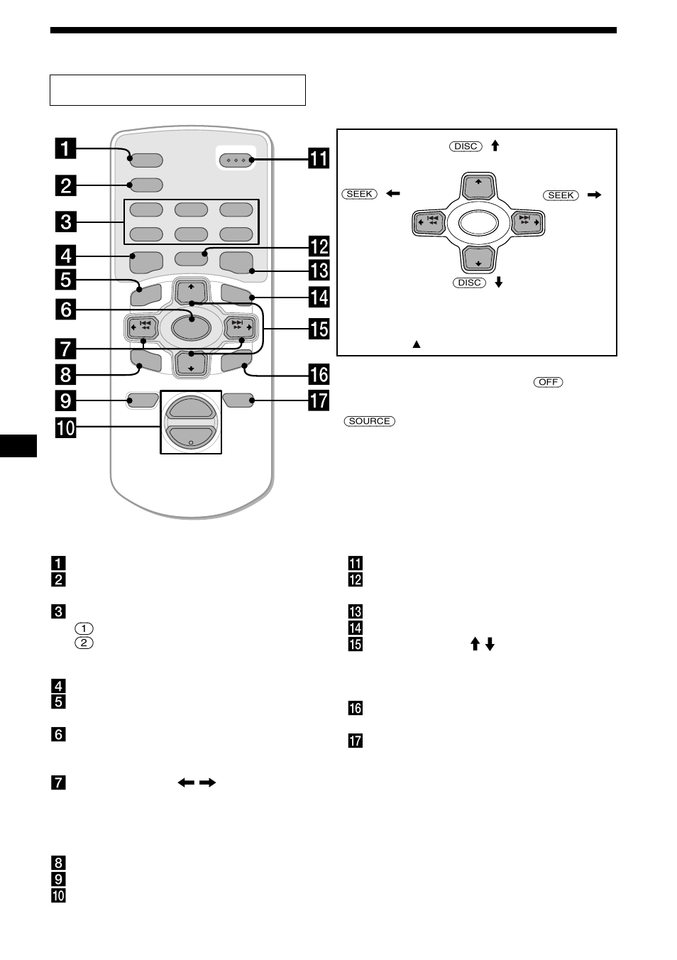 Ubicación de los controles, 4ubicación de los controles, Control remoto de tarjeta rm-x110 | Sony CDX-M800 User Manual | Page 58 / 84