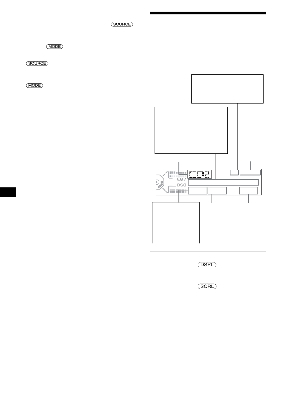 Elementos de las pantallas | Sony CDX-M800 User Manual | Page 64 / 84